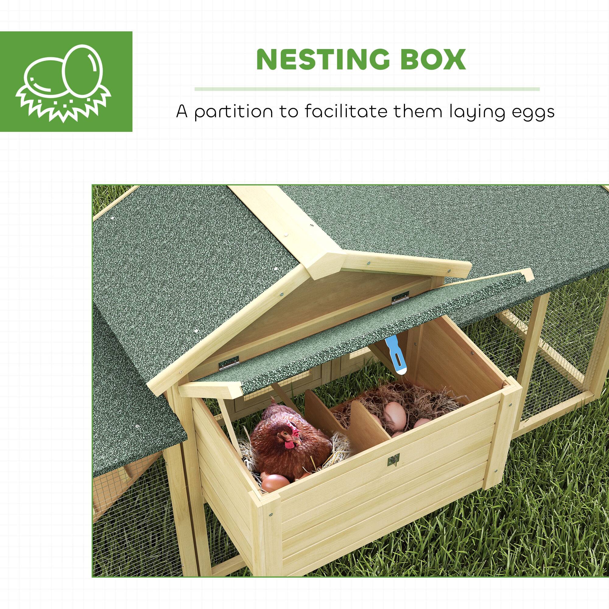 NESTING BOX

A partition to facilitate them laying eggs