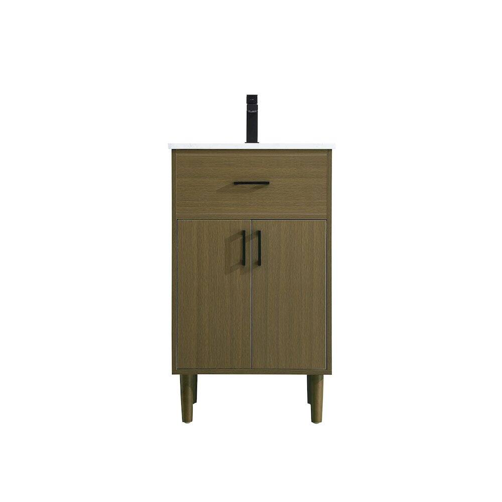 Alt View 4. Elegant Kitchen and Bath - Chandler 20 Inch Single Bathroom Vanity In Chestnut Brown - Chestnut Brown.