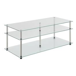 Convenience Concepts - Designs2Go Classic Glass 3 Tier Coffee Table - Clear