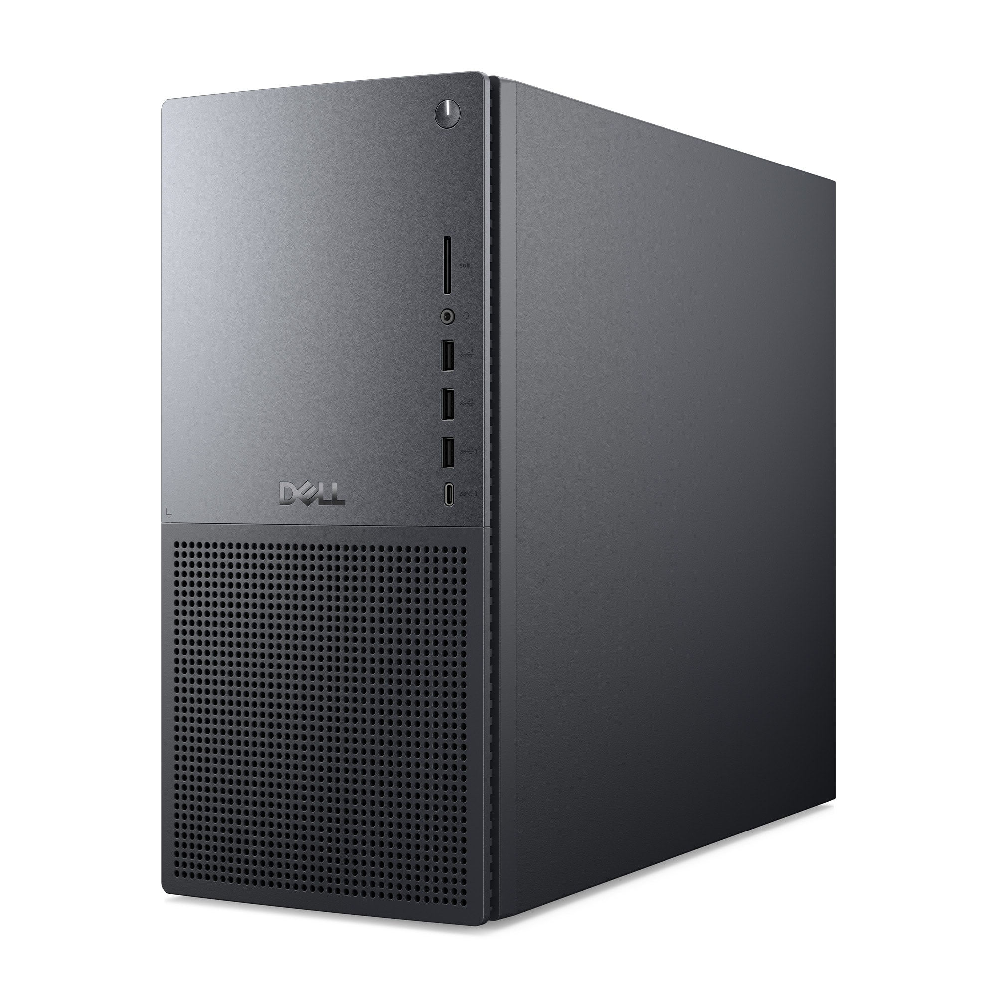 Front. Dell - Tower Plus EBT2250 Desktop - Intel Core Ultra 7 265 2025 - 32GB Memory - NVIDIA GeForce RTX 5070 - 1TB Storage - Black.