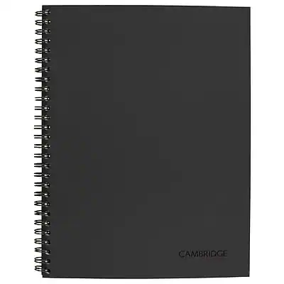 Front. Cambridge - Cambridge Professional 1-Subject Professional Notebook, 7.25" x 9.5", Wide Ruled, 80 Sheets, Gray/Silver (06122) - Gray/Silver.