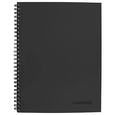 Front. Cambridge - Cambridge Professional 1-Subject Professional Notebook, 7.25" x 9.5", Wide Ruled, 80 Sheets, Gray/Silver (06122) - Gray/Silver.