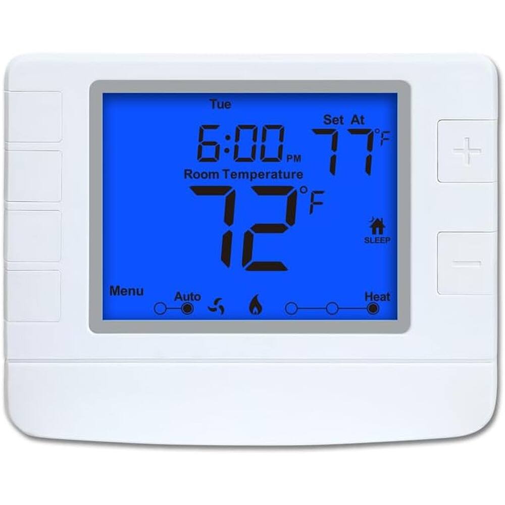 Menu  
Tue  
6:00 PM  
Room Temperature  
72°F  
Set At  
77°F  
Auto  
Heat  
Sleep