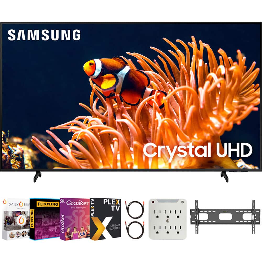 Samsung - 55" DU8000 Crystal UHD LED 4K Smart TV (2024) with Movies Streaming Pack