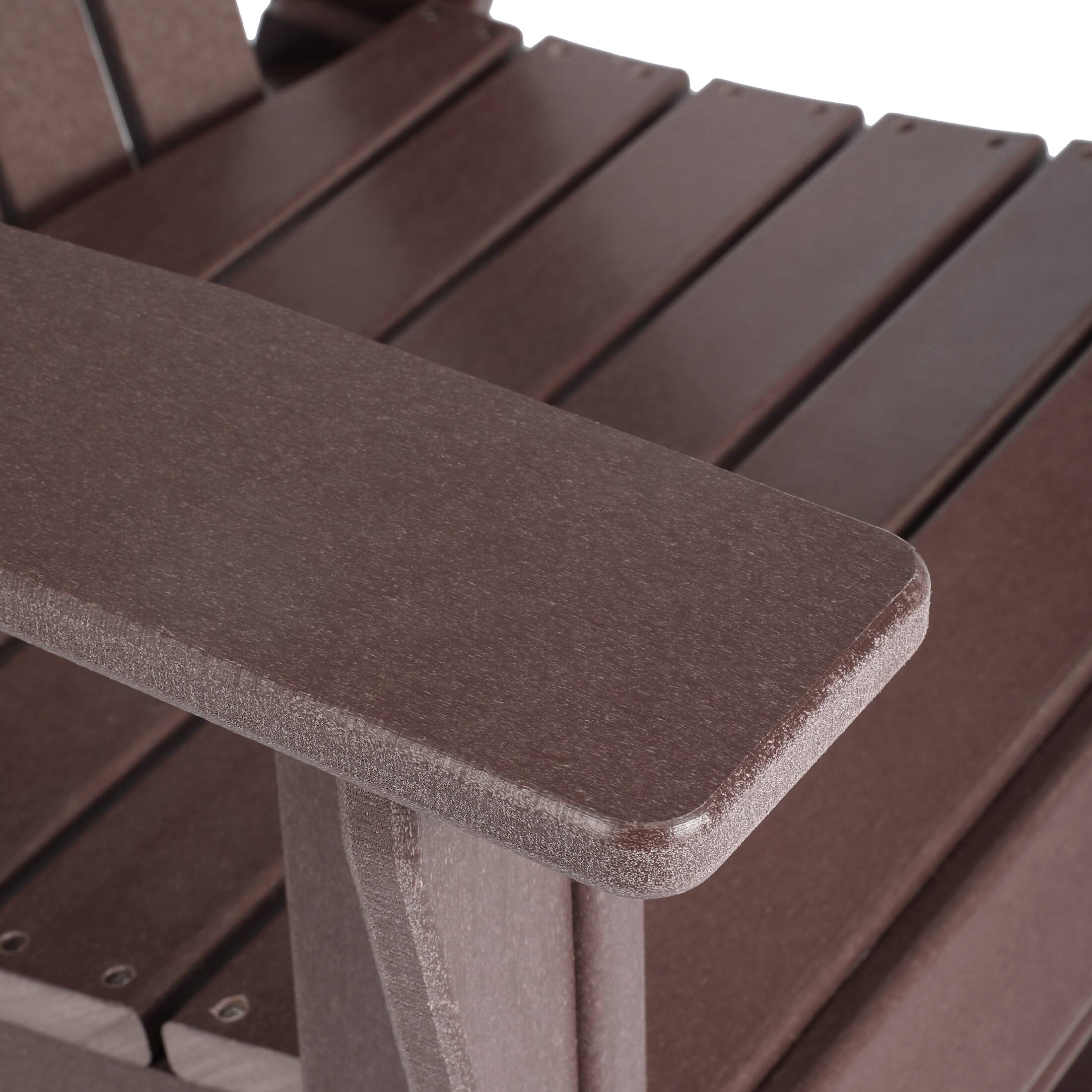 Alt View 7. WestinTrends - WestinTrends Dylan Outdoor Patio Shell-back Adirondack Dining Chair Weather Resistant - Dark Brown.