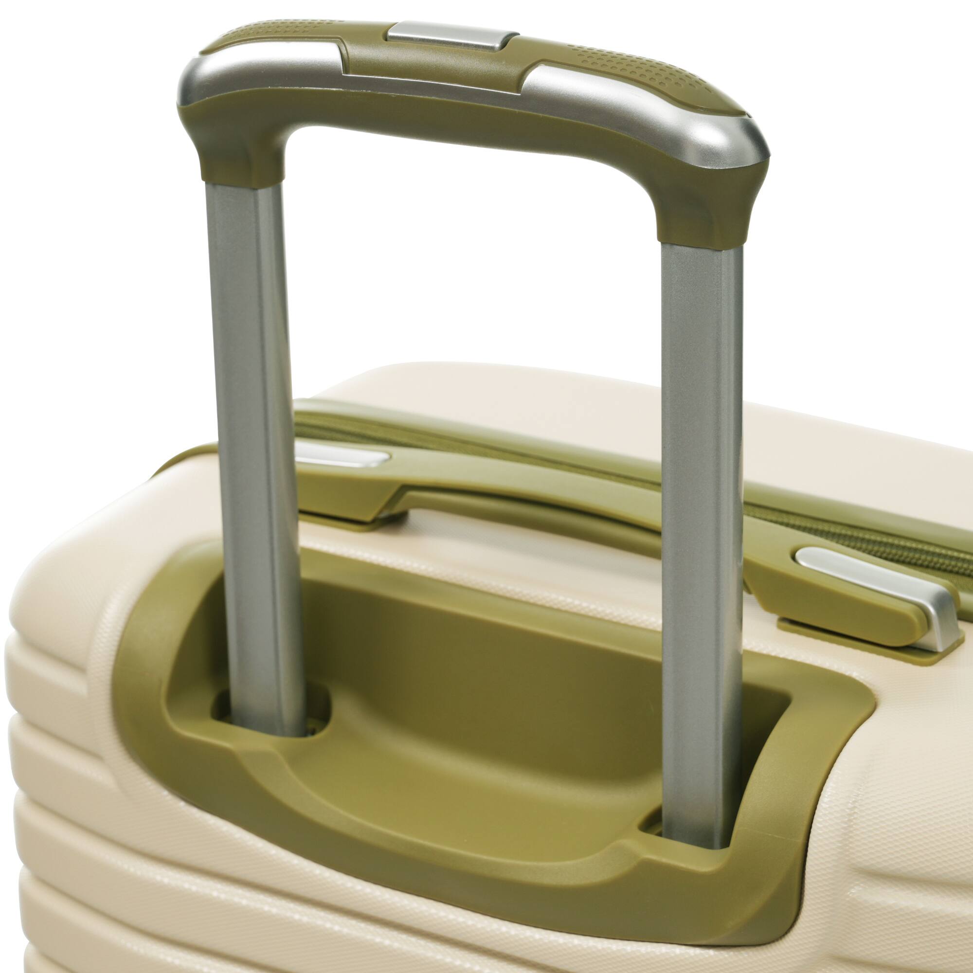 Alt View 6. PexFix - 4-Piece Expandable Luggage Set 16/20/24/28in, Lightweight ABS Hard Shell, Spinner Wheels, TSA Lock, Packing Cubes - White.