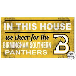 Jardine - Birmingham-Southern Panthers 11" x 20" Indoor/Outdoor In This House Sign - Black