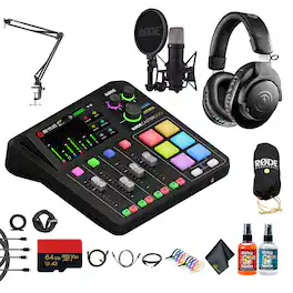 RODE - RODECaster Duo Integrated Audio Production Studio | Dual USB Interface & Bluetooth + More