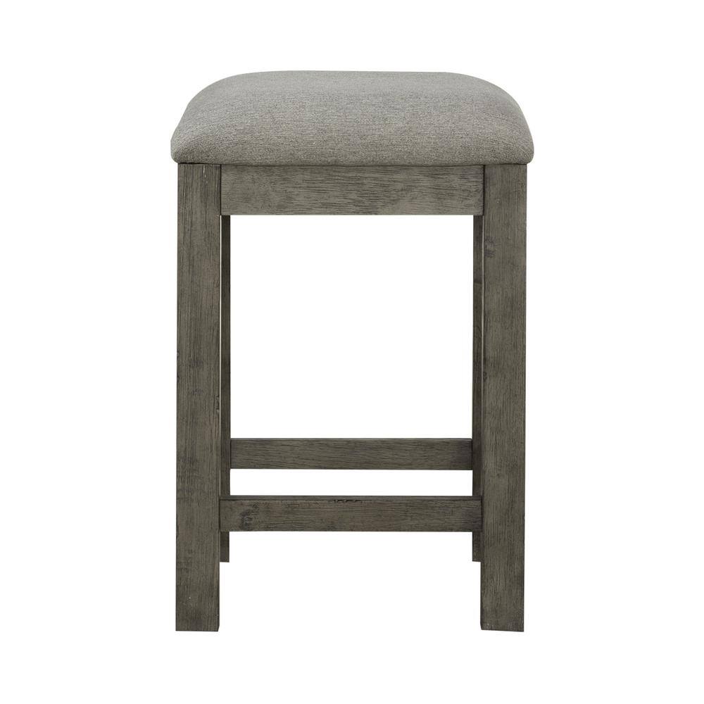 Alt View 3. Liberty Furniture Industries - Uph Console Stool Contemporary Grey in Dusty Taupe Finish - Grey.