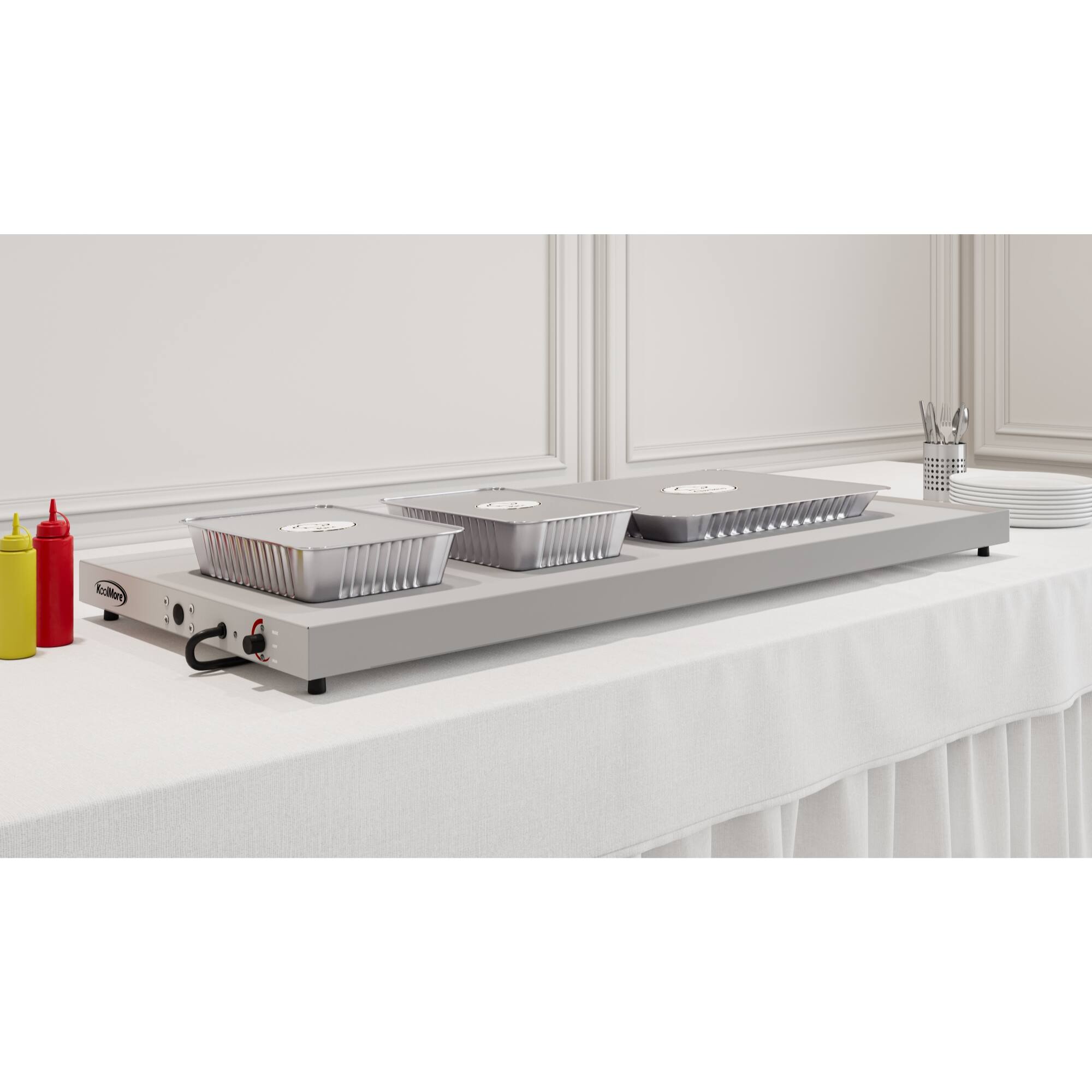Alt View 1. Koolmore - 48 In. Commercial Warming Shelf - Silver.
