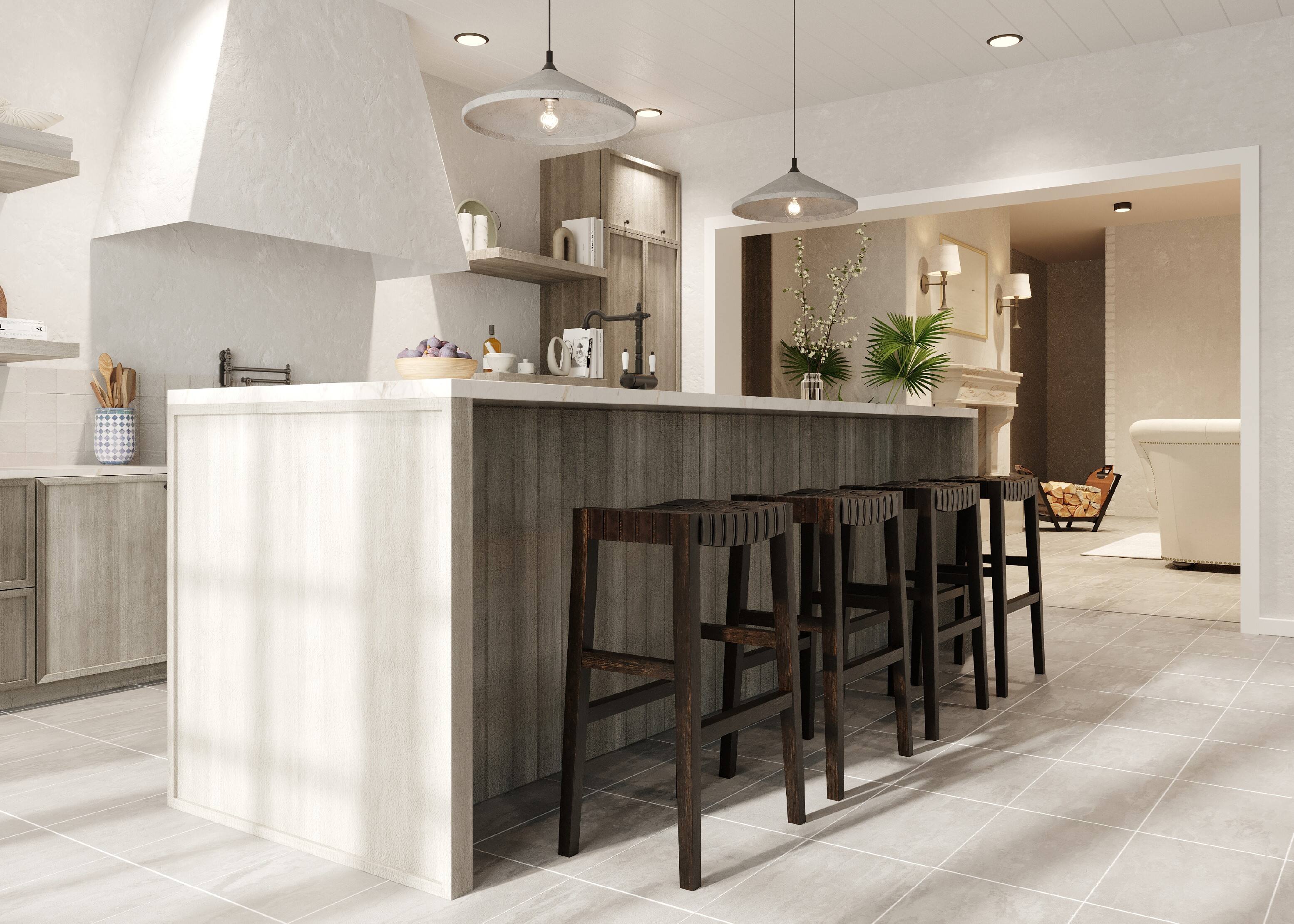 Left. Maven Lane - 31" Emerson Bar Stool In Weathered Brown Wood Finish With Vegan Leather - Weathered Brown.