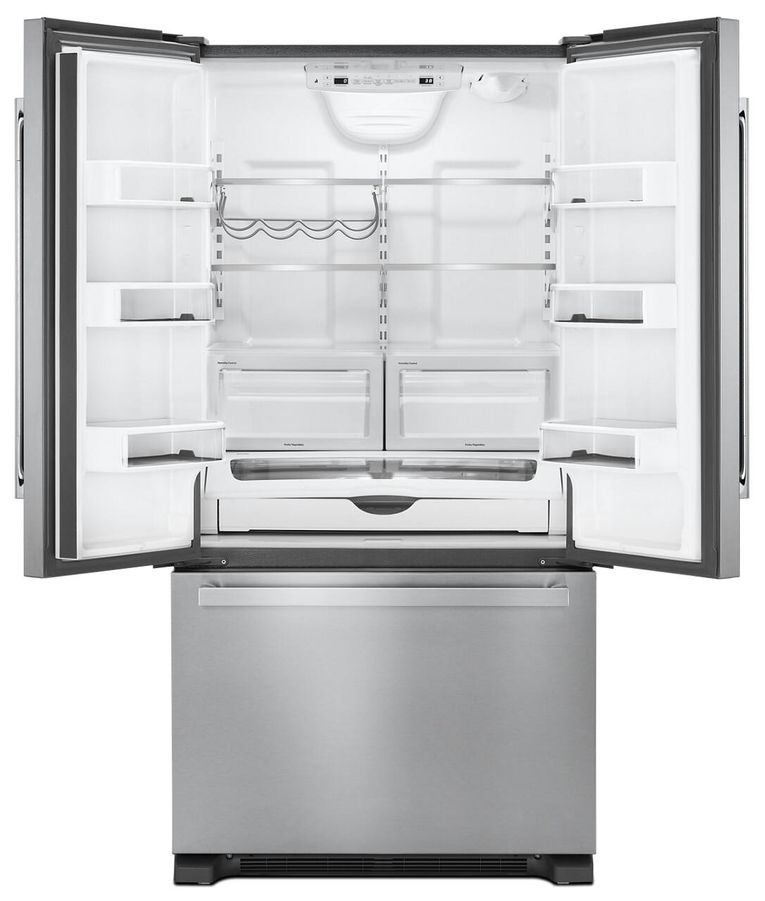 Alt View 1. JennAir - 22 Cu. Ft. French Door Counter-Depth Refrigerator with TriSensor Electronic Climate Control - Stainless Steel.