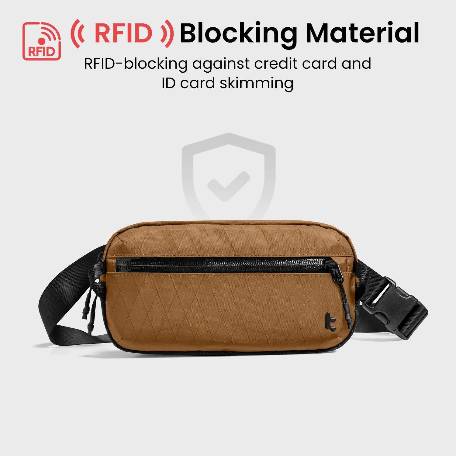 RFID Blocking Material  
RFID-blocking against credit card and ID card skimming