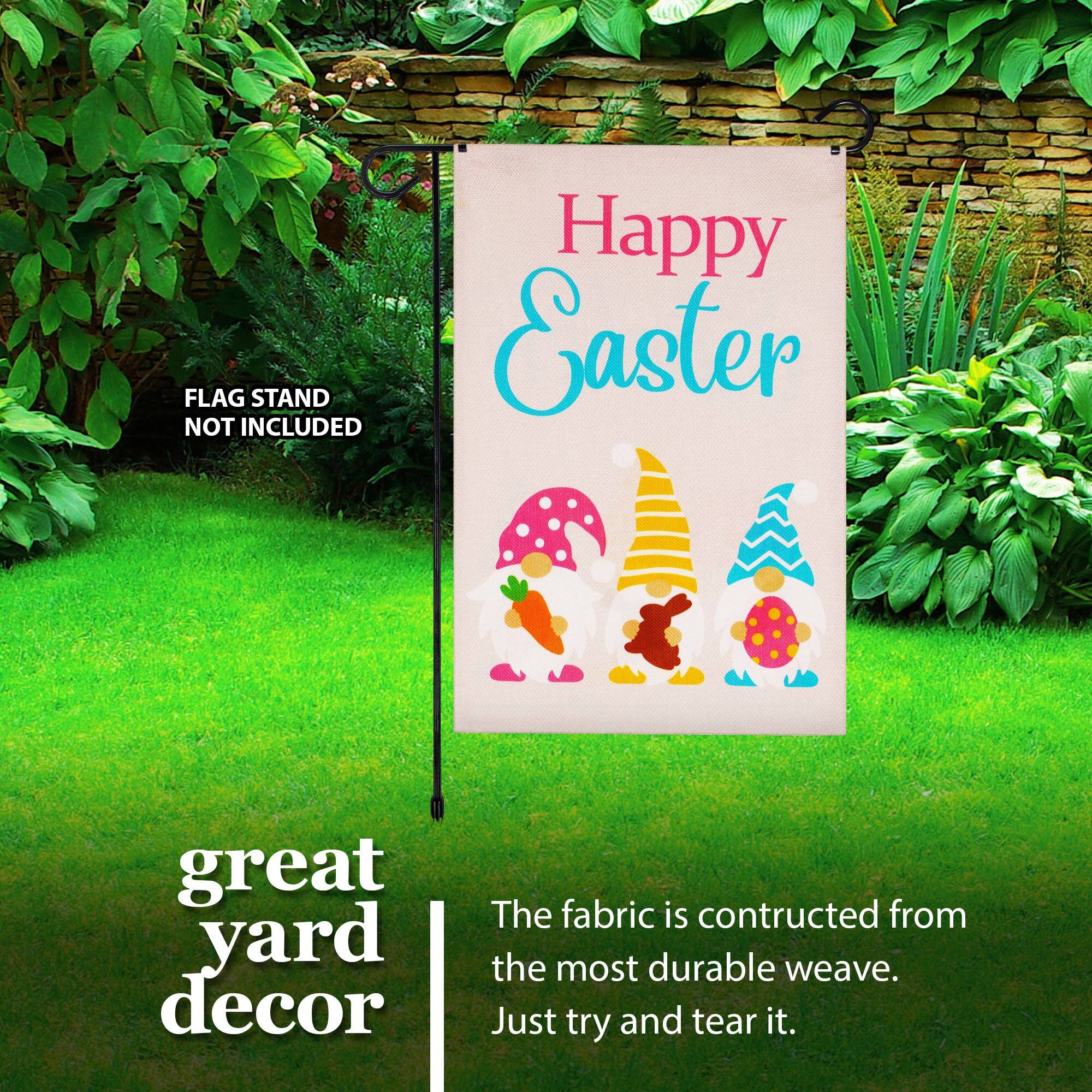 FLAG STAND NOT INCLUDED

Happy Easter great yard decor

The fabric is constructed from the most durable weave. Just try and tear it.