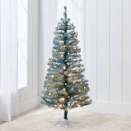 Best Choice Products - 4ft Prelit Colored Christmas Tree, Artificial Tree Holiday Decor w/ LED Lights - Peacock Blue
