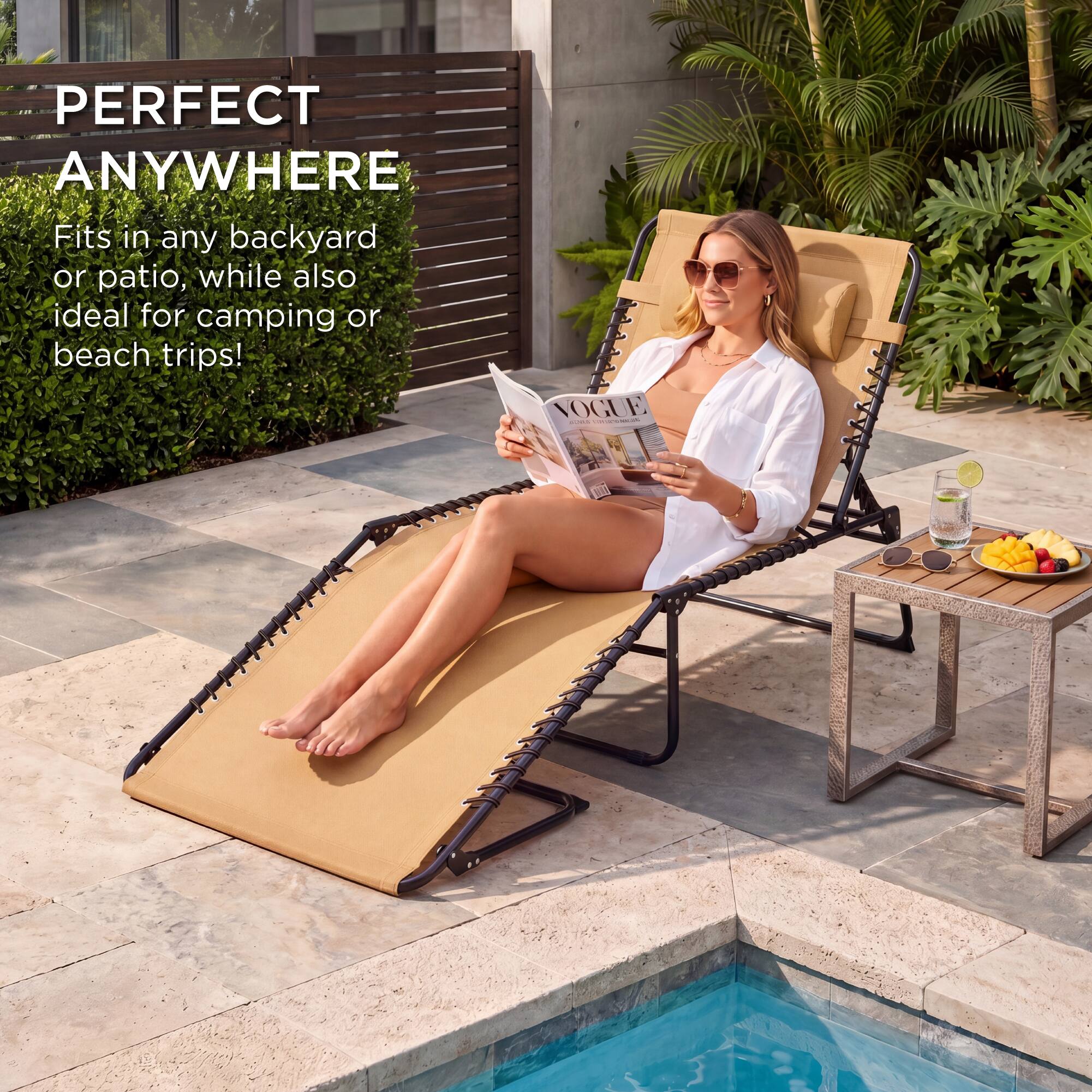 PERFECT ANYWHERE  
Fits in any backyard or patio, while also ideal for camping or beach trips!