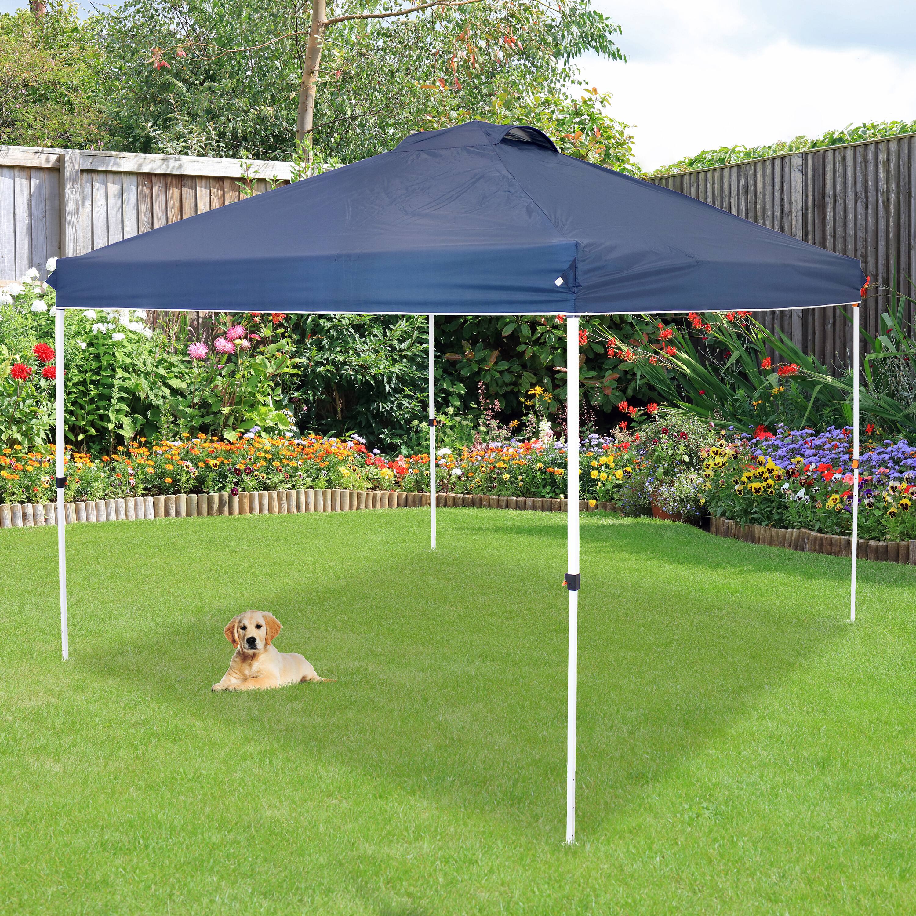 Alt View 9. Sunnydaze - 12x12 ft Fabric Replacement Pop-Up Canopy Shade with Vent - Blue.