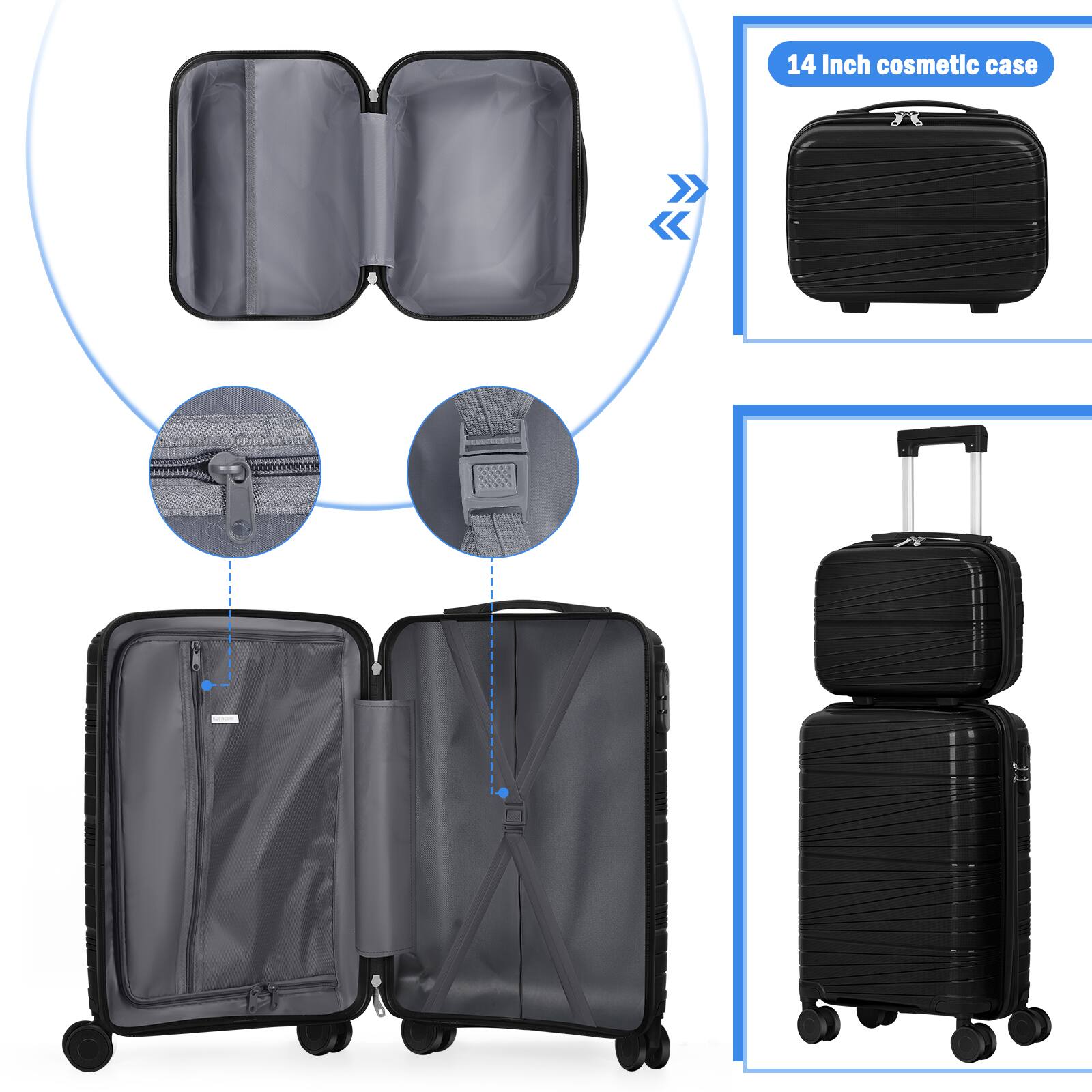 14 inch cosmetic case