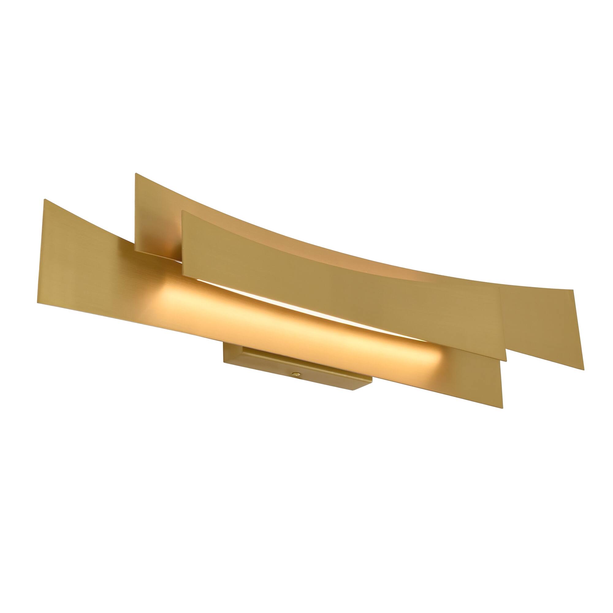 Back. CWI Lighting - Candora Integrated LED Brass Vanity Light - Brass.
