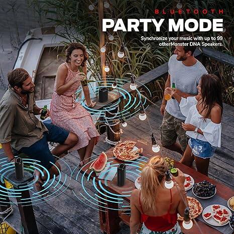BLUETOOTH PARTY MODE  
Synchronize your music with up to 99 other Monster DNA Speakers.