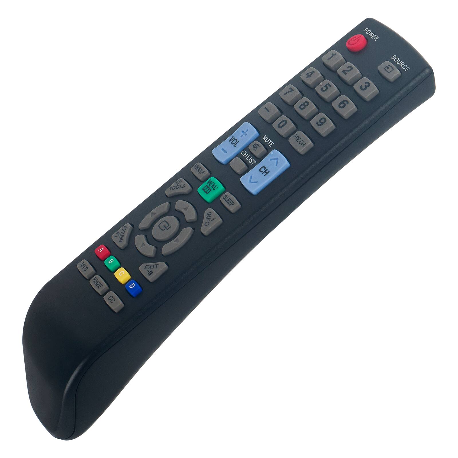 C RETURN Y B MTS C PSIZE D CC POWER 1 2 SOURCE 4 7 5 3 - 8 6 0 9 VOL X MUTE PRE-CH - CHLIST > EDIAP CH En MENU TOOLS SLEEP INFO IN O EXIT