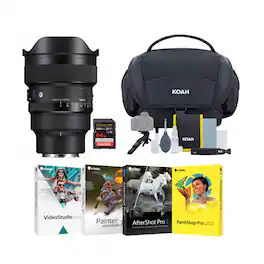Sigma - 14mm F1.4 DG DN Art Sony E Mt. High Speed AF Wide-Angle Lens Travel Bundle