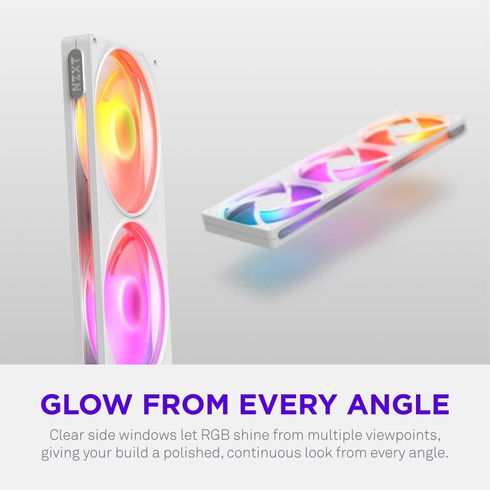 NZXT GOR GLOW FROM EVERY ANGLE

Clear side windows let RGB shine from multiple viewpoints, giving your build a polished, continuous look from every angle.