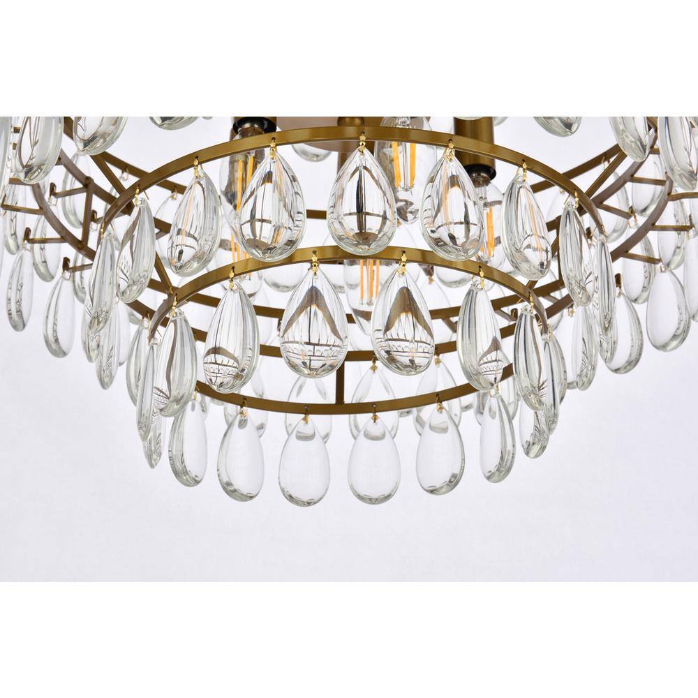 Alt View 3. Elegant Lighting - Mila 18 inch pendant in brass - Brass.