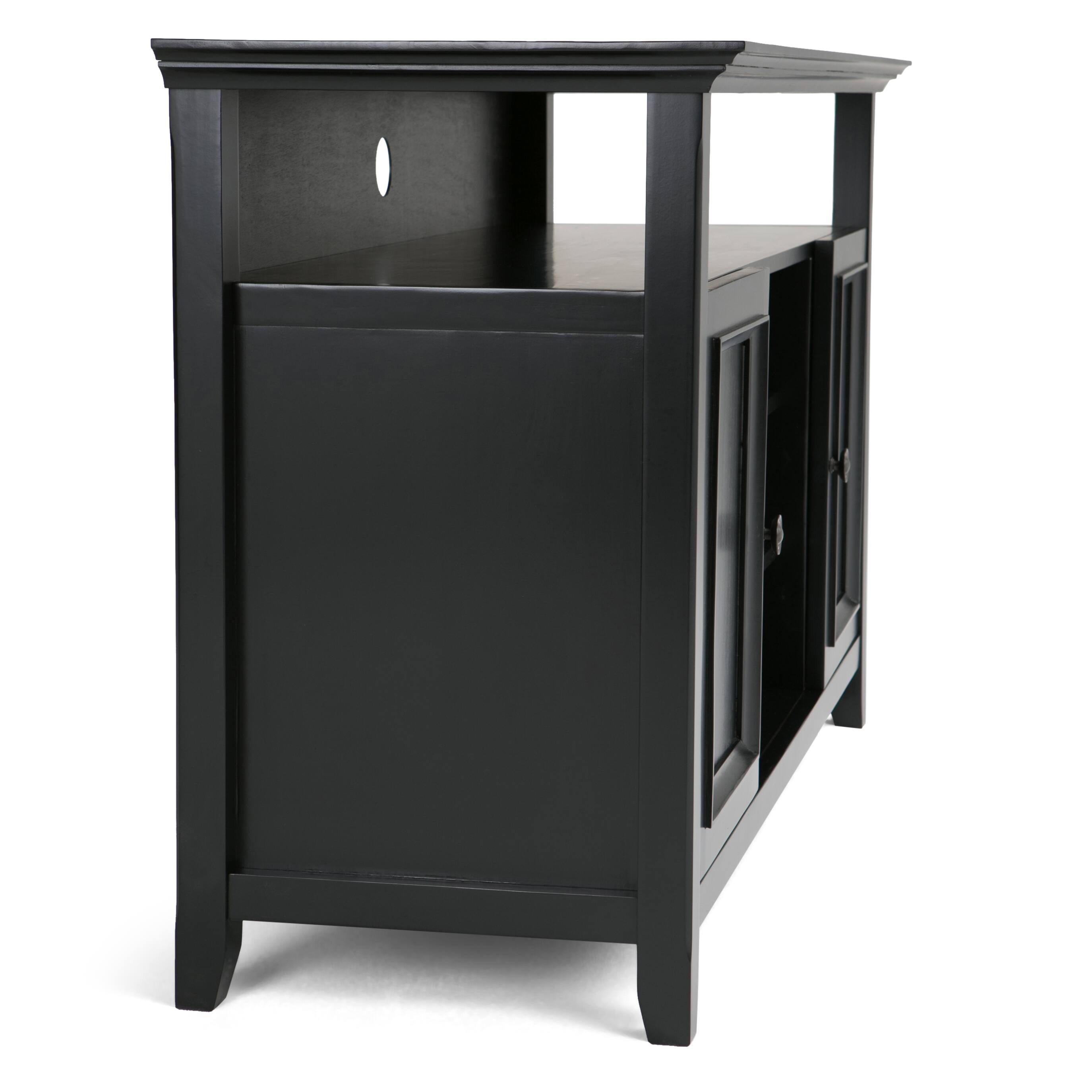 Alt View 2. Simpli Home - Amherst 54 inch Solid Wood TV Media Stand in Black - Black.