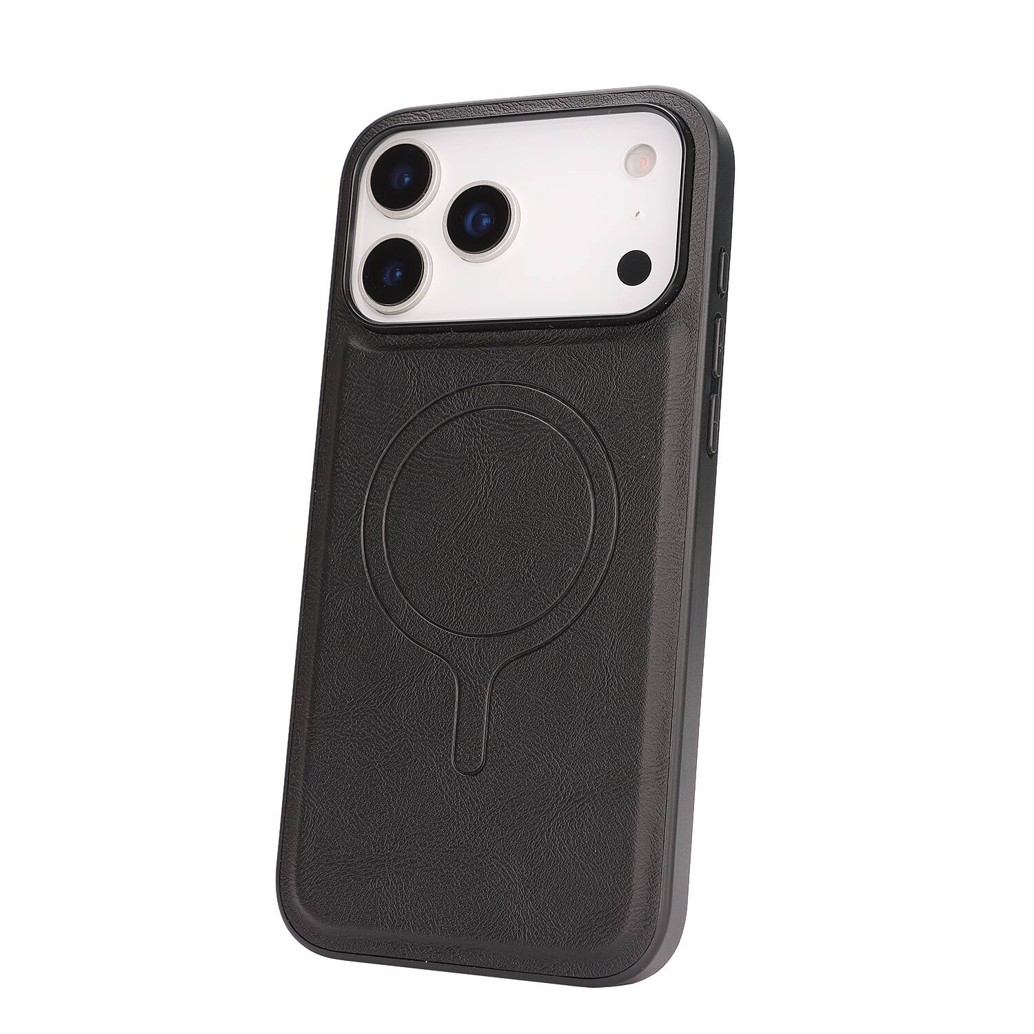 Alt View 4. Dteck - 2-in-1 Magnetic Wallet Case for Apple iPhone 17 Pro Max, Shockproof PU Leather Cover with Detachable 7-Card Holder - Black.
