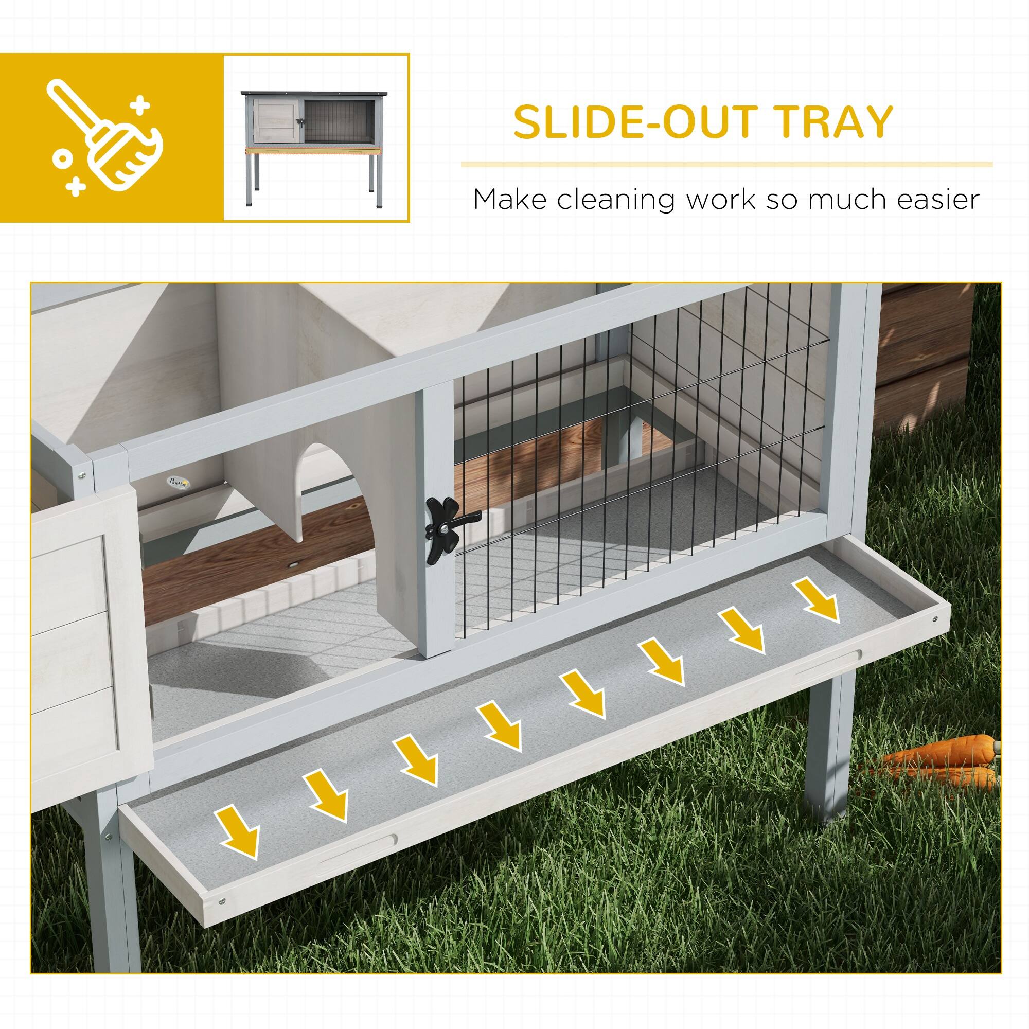 SLIDE-OUT TRAY  
Make cleaning work so much easier