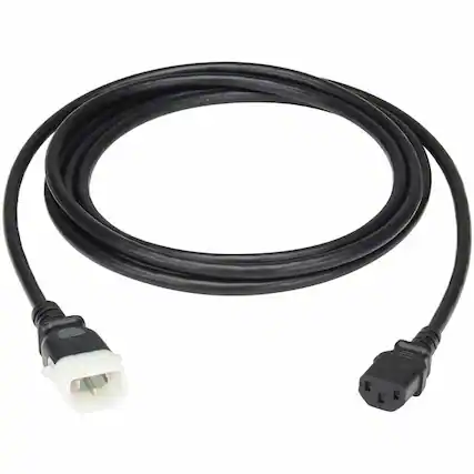 Front. Tripp Lite - Eaton Tripp Lite Series PDU Power Cord, C13 to P-Lock C14 - North America and Europe Rated, 10A, 250V, 18AWG, 6 ft. - Black.