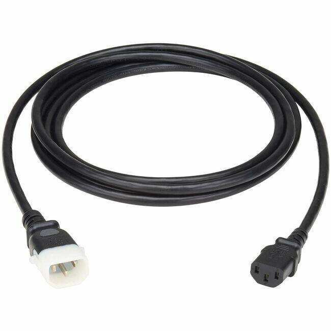 Front. Tripp Lite - Eaton Tripp Lite Series PDU Power Cord, C13 to P-Lock C14 - North America and Europe Rated, 10A, 250V, 18AWG, 6 ft. - Black.