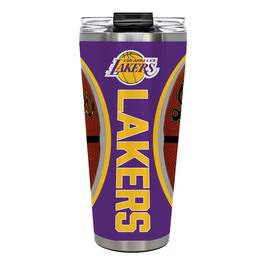 Great American Products - Los Angeles Lakers 32oz. Big Slim Game Ball Travel Tumbler - Brown
