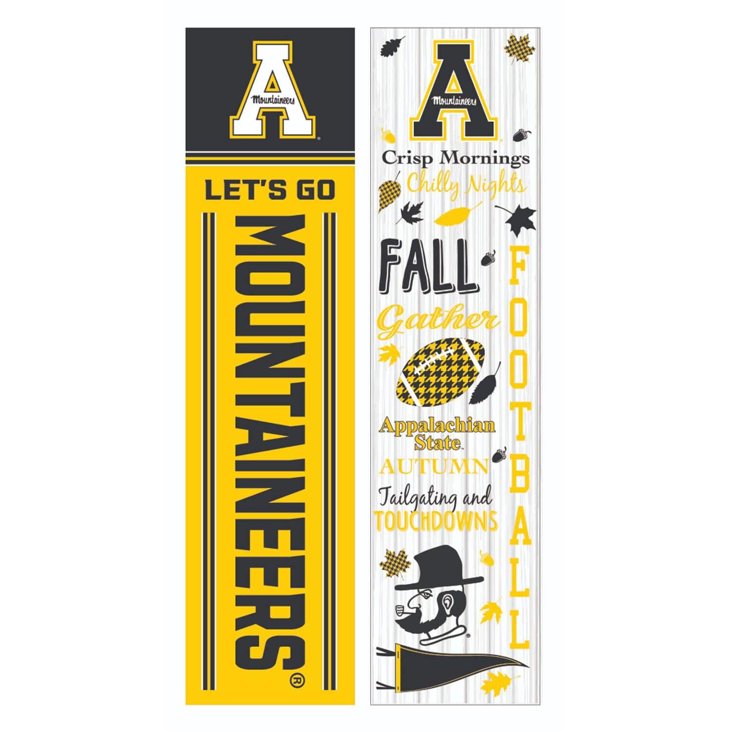 Evergreen Enterprises - Appalachian State Mountaineers 47" Double Sided Fall Leaner Fan Sign - Multicolor
