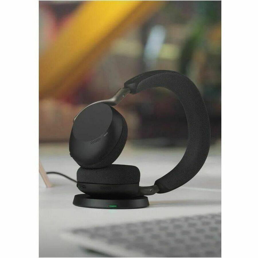 Alt View 4. Jabra - Jabra Evolve3 75 Headset - Microsoft Teams Certification - Stereo - Wireless - Bluetooth - 98.4 ft - 35 Ohm - 20 Hz to - Black.