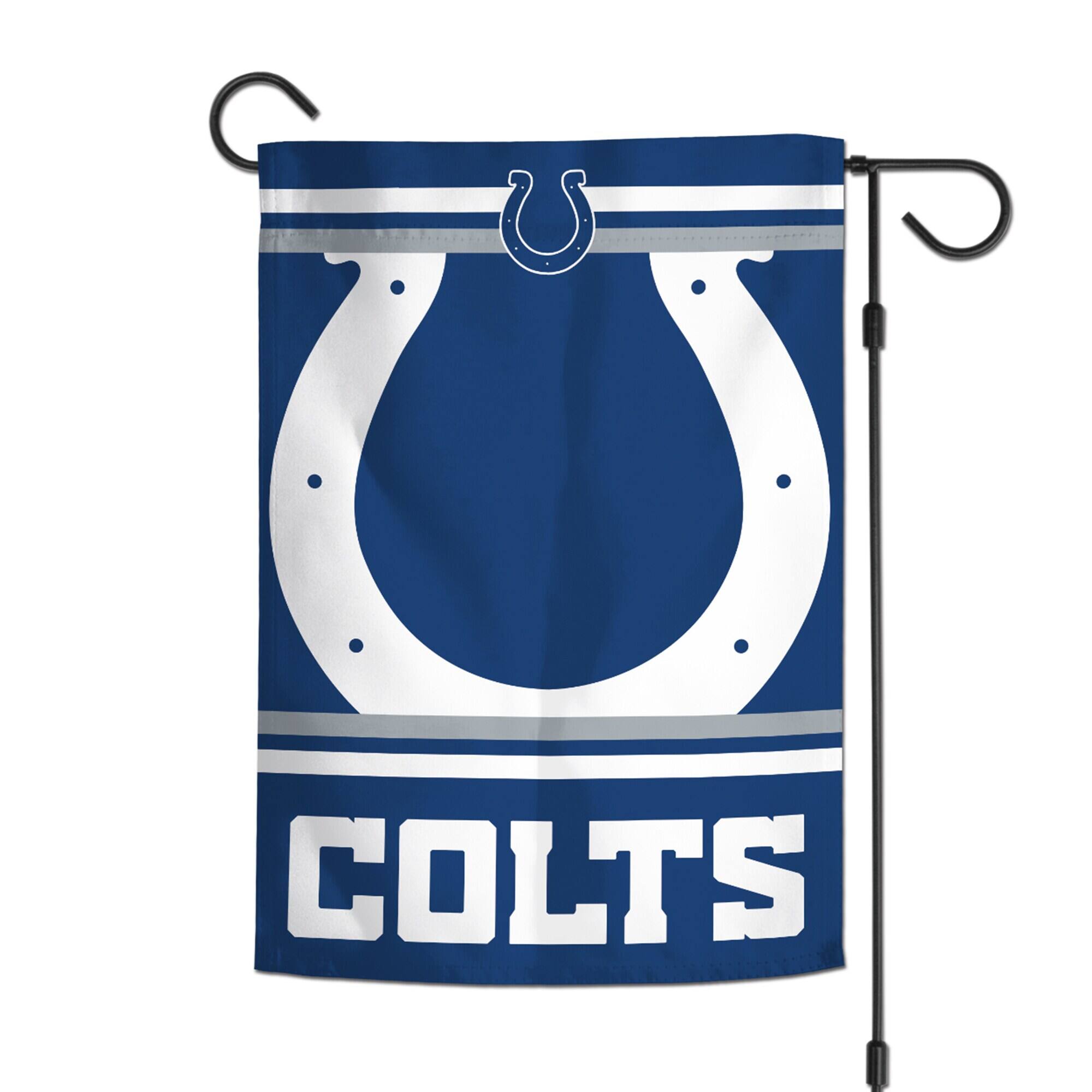 Alt View 1. WinCraft - Indianapolis Colts Double-Sided 12'' x 18'' Team Slogan Garden Flag - Multicolor.