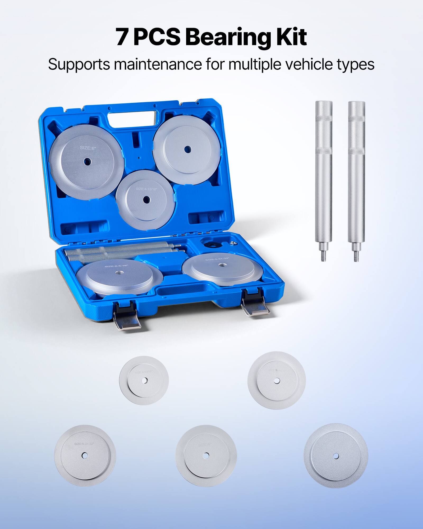 7 PCS Bearing Kit  
Supports maintenance for multiple vehicle types  
SIZE: 6 06E4-13/10 T MAW