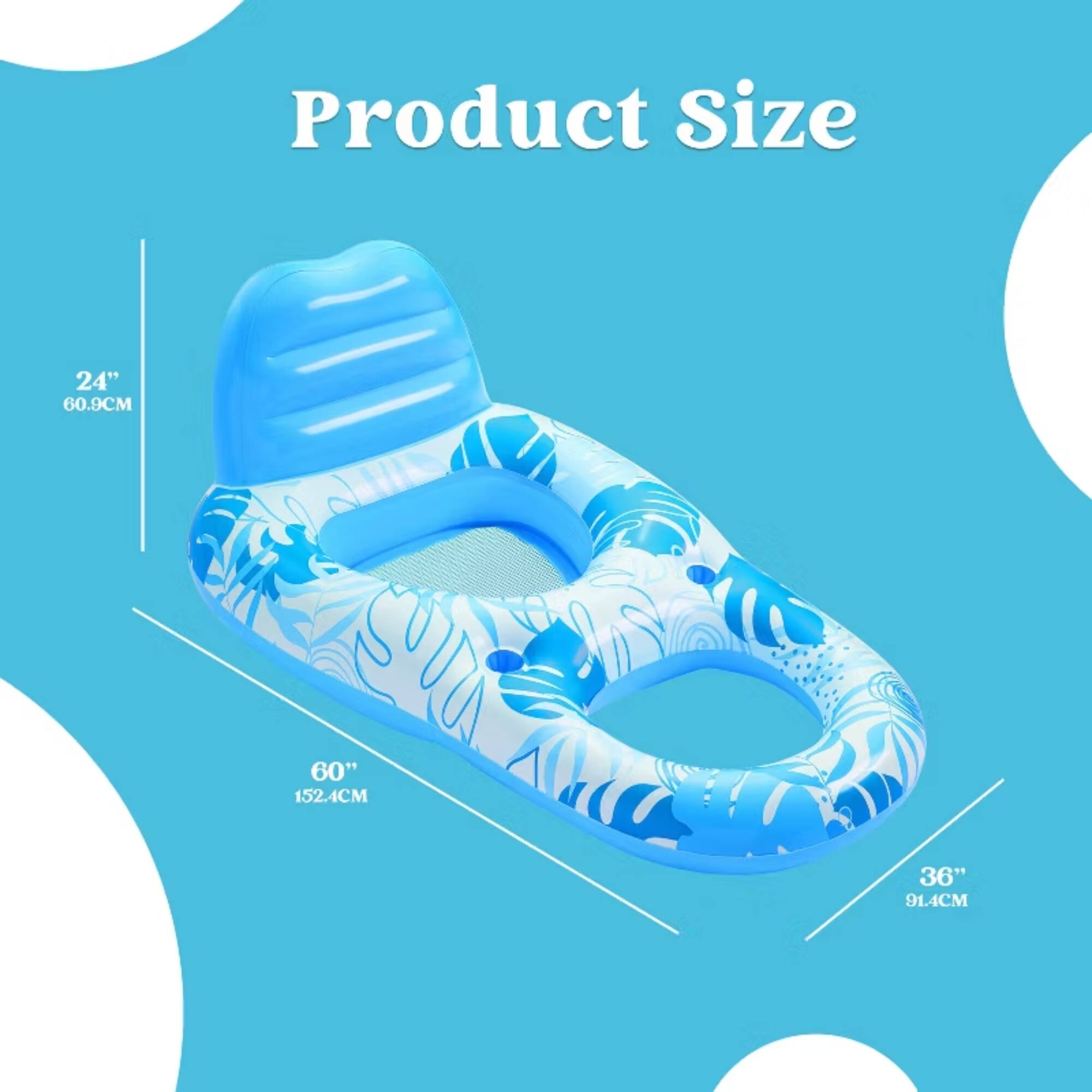 Product Size  
24" 60.9CM  
60" 152.4CM  
36" 91.4CM