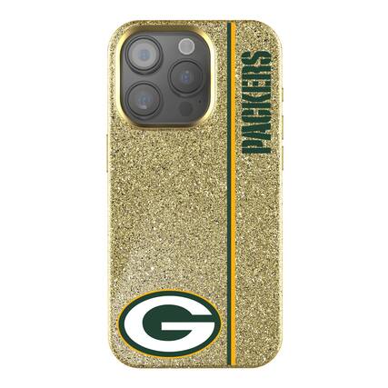 Front. Keyscaper - Green Bay Packers iPhone Bling Case - 15 - Gold.
