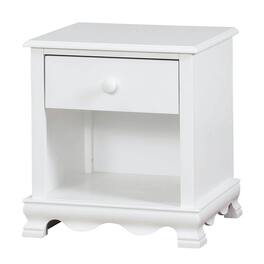 Manhattan Lane - Nightstand with 1 Drawer and 1 Open Shelf - Silver and Beige