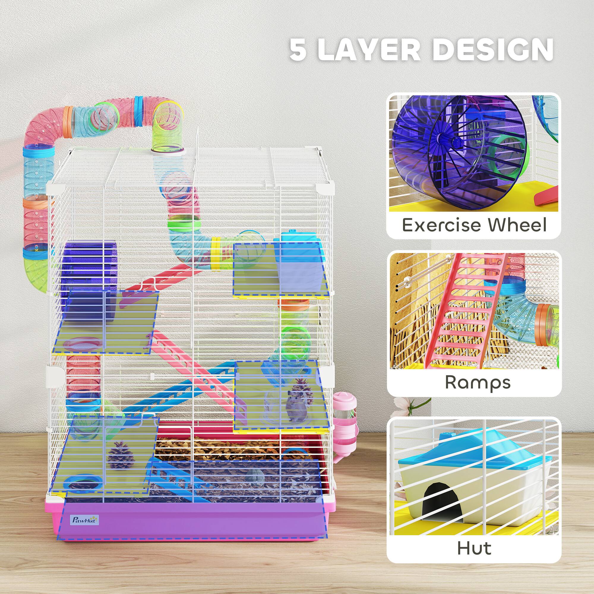 5 LAYER DESIGN  
Exercise Wheel  
Ramps  
Hut