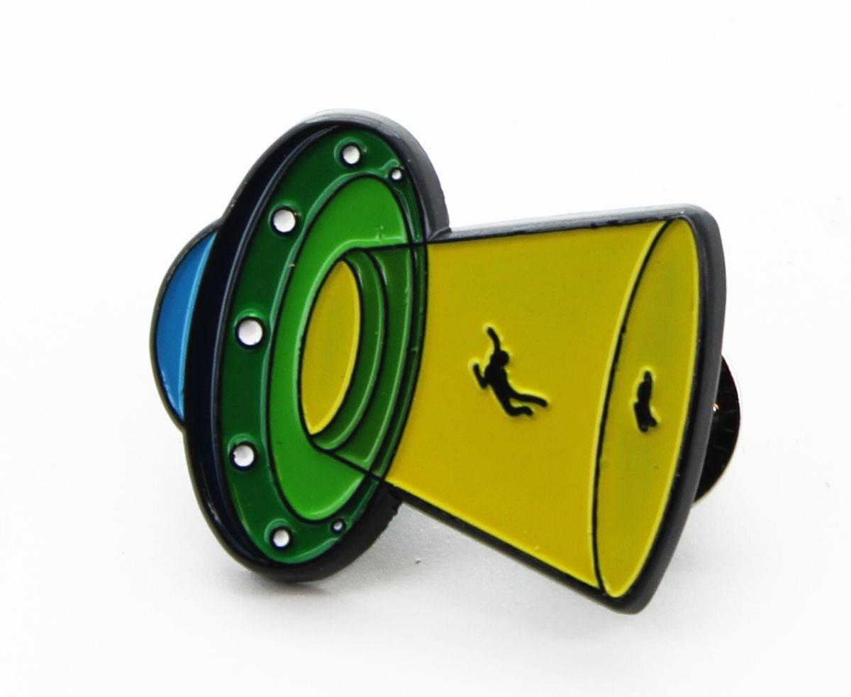 Alt View 10. Nerd Block - Alien Abduction Enamel Pin - Green.