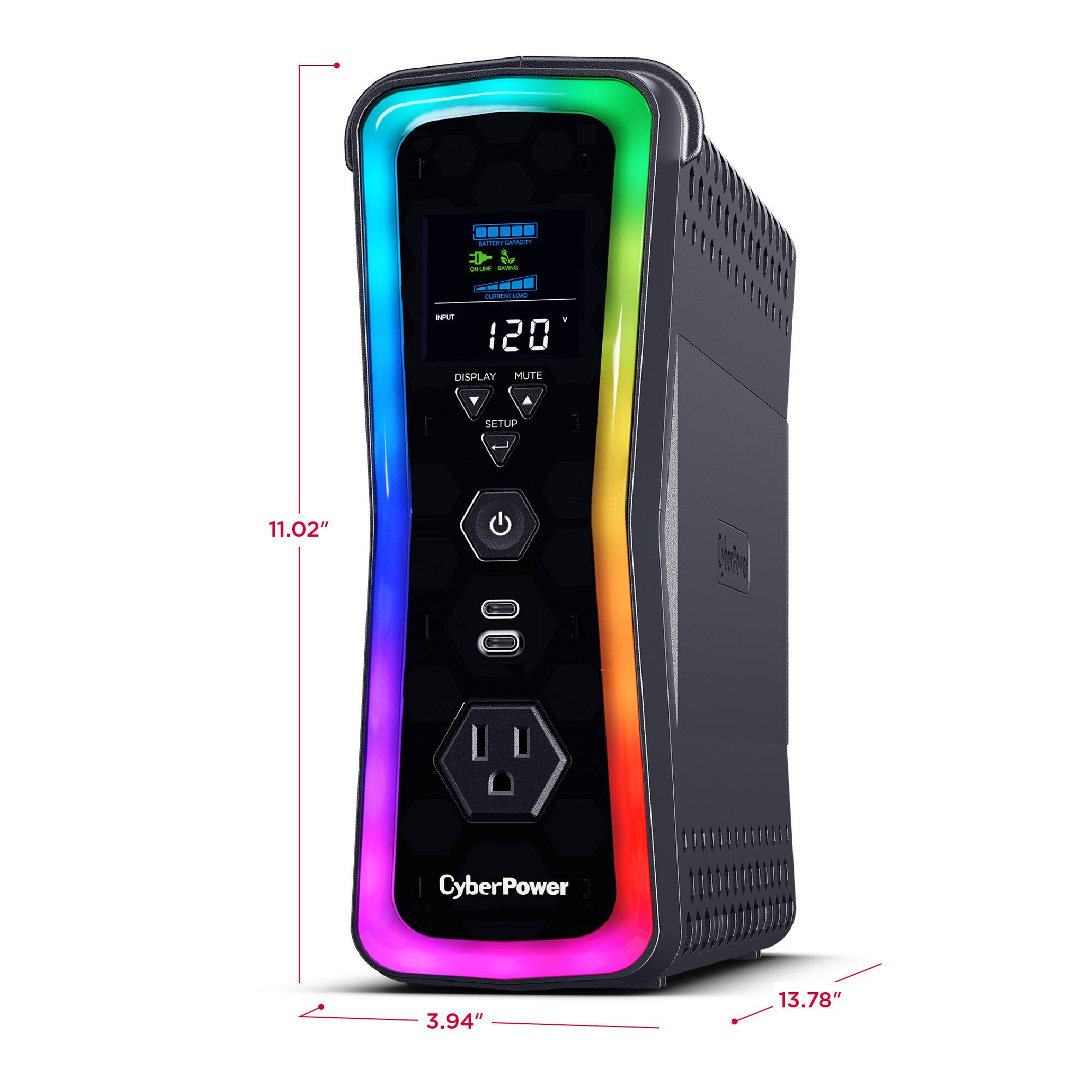 11.02"  
3.94"  
13.78"  

INPUT 120  
DISPLAY MUTE SETUP  

CyberPower