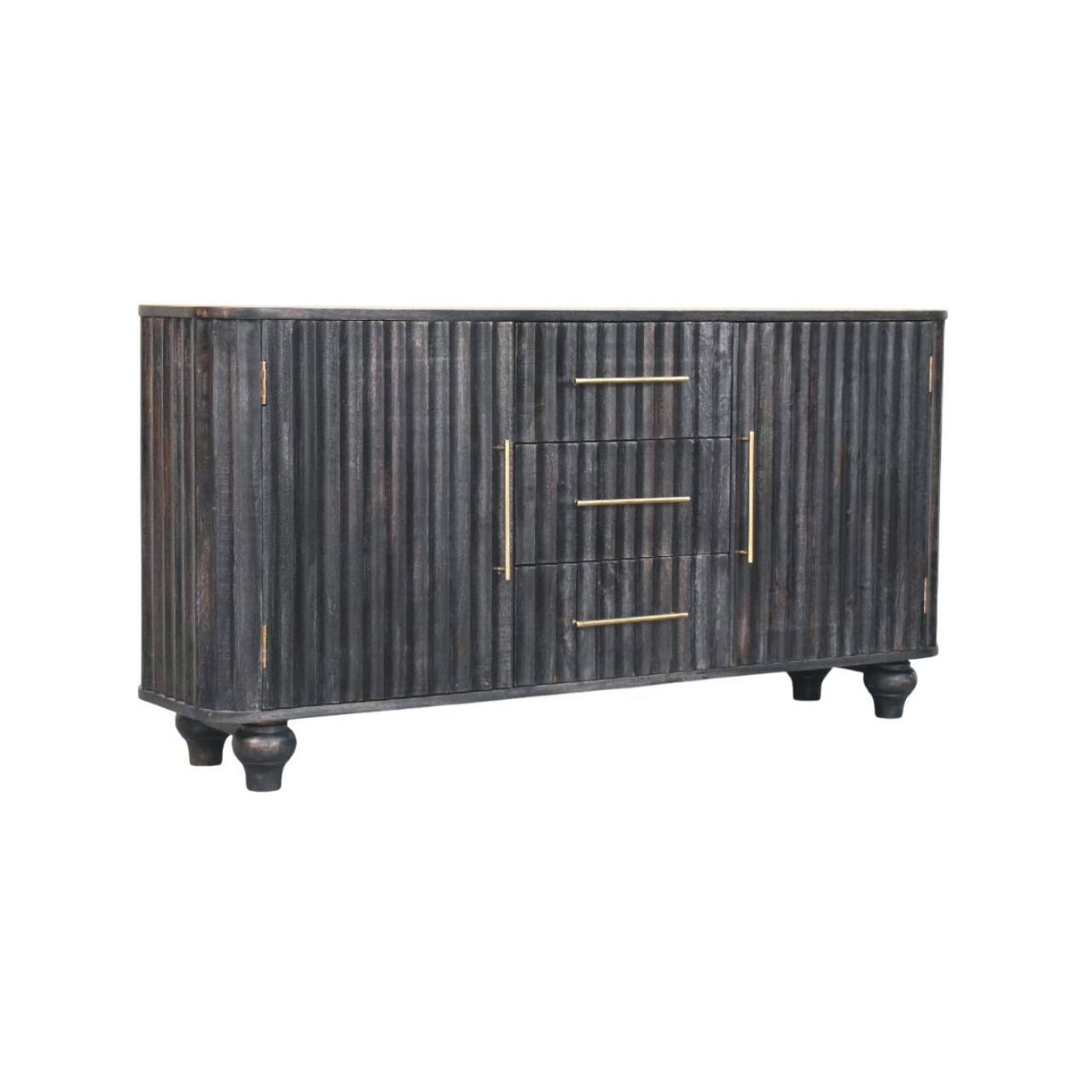 Left. Artisan Furniture - Artisan Furniture Solid Wood Savoy Sideboard - Carbon Ash.