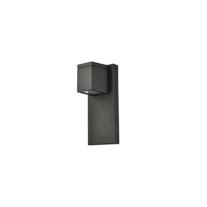 Front. Living District - Raine Integrated LED wall sconce in black - Black.