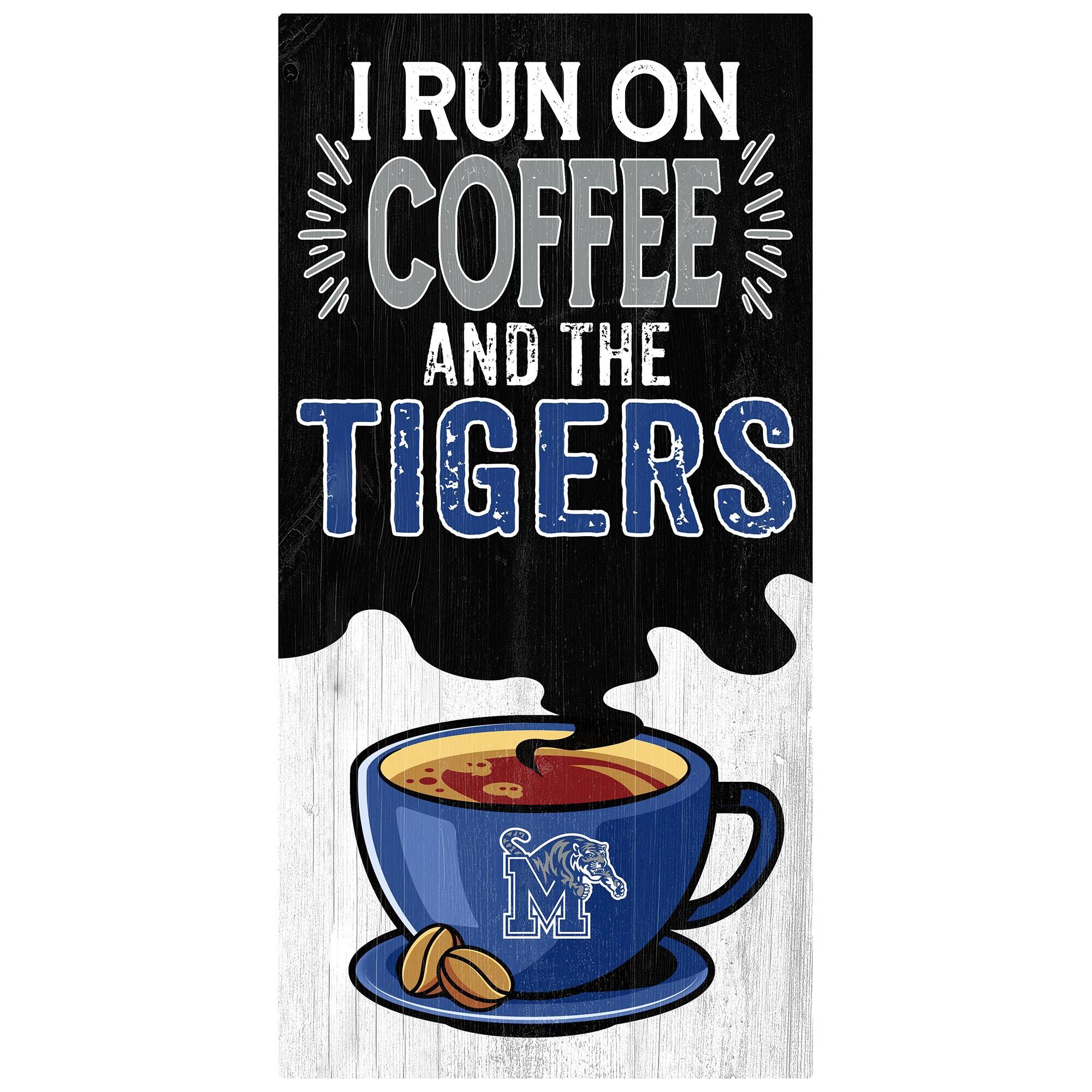 Memphis Tigers 6" x 12" Coffee Wall Art
