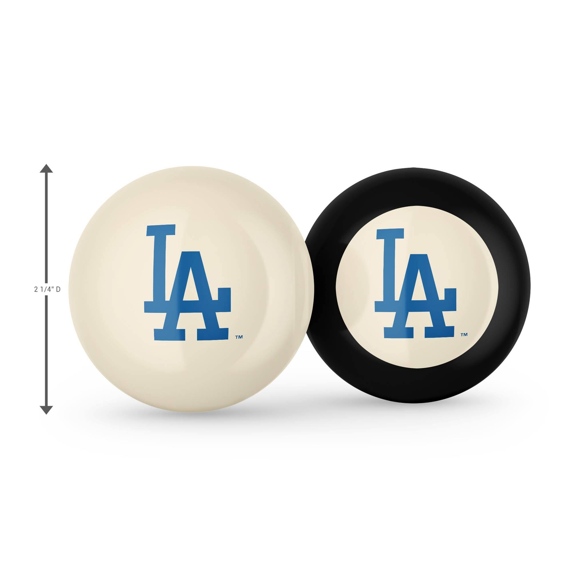 Alt View 1. Imperial - Los Angeles Dodgers Logo Cue Ball & 8 Ball Combo Set - White.