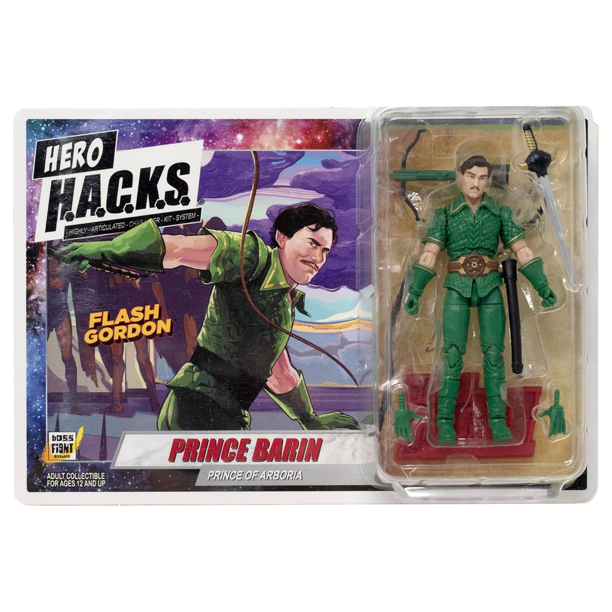 Hero Hacks Highly Articulated Chimp R-Kit-System R-Kit Flash Gordon I Boss Fisht Selur's Adult Collectible for Ages 12 and Up Prince Barin Prince of Arboria