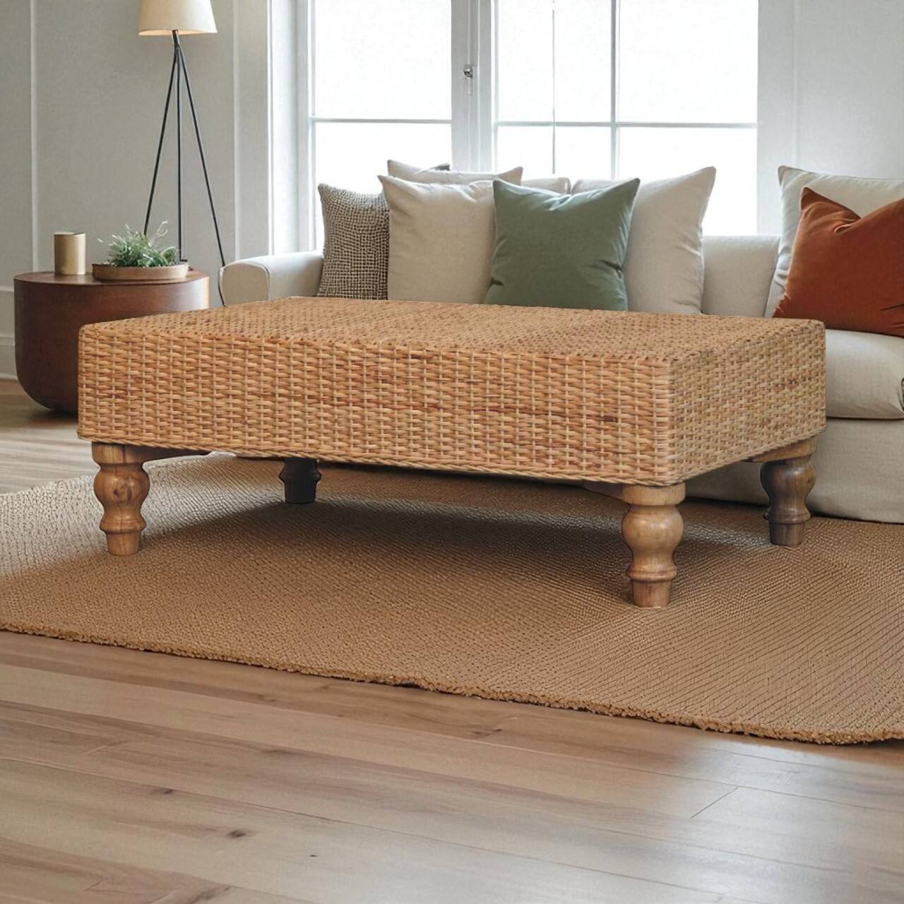Alt View 5. Artisan Furniture - Artisan Furniture Solid Wood Regency Woven Coffee Table - Brown.